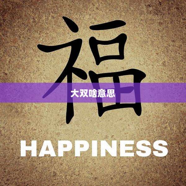 大双啥意思