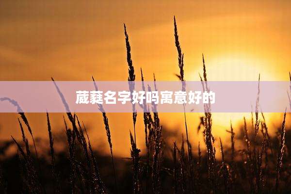 葳蕤名字好吗寓意好的