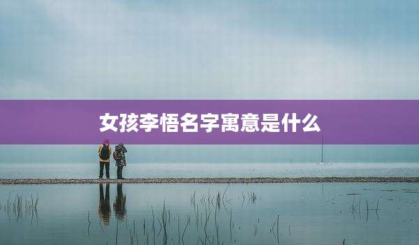 女孩李悟名字寓意是什么