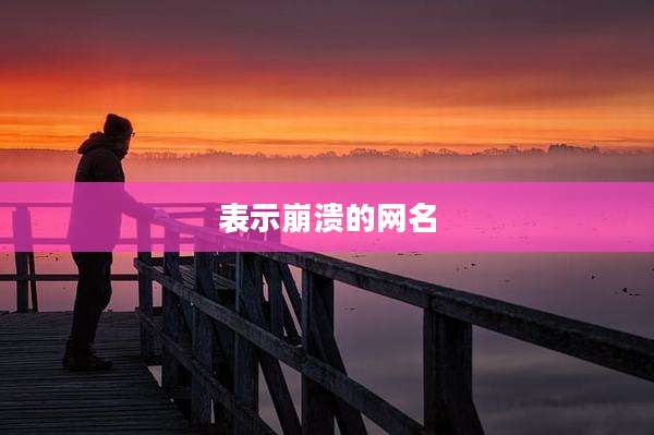 表示崩溃的网名