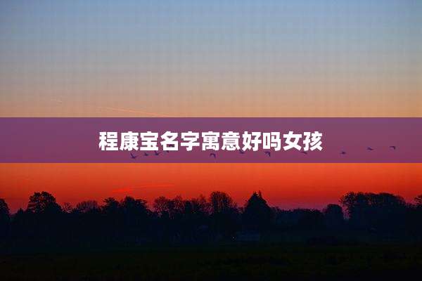 程康宝名字寓意好吗女孩