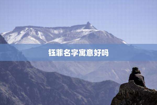 钰菲名字寓意好吗