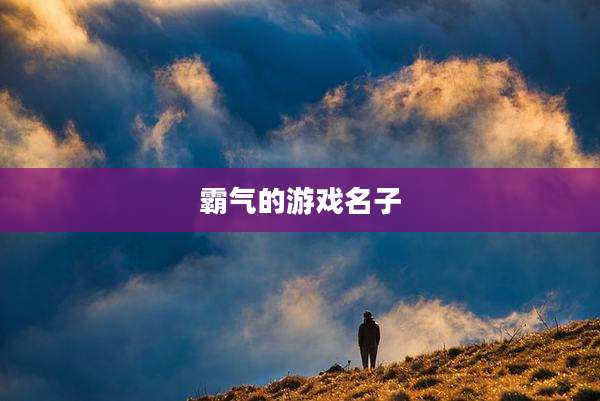 霸气的游戏名子