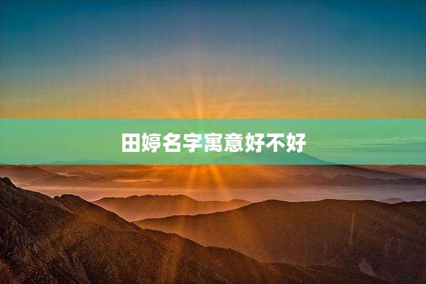 田婷名字寓意好不好