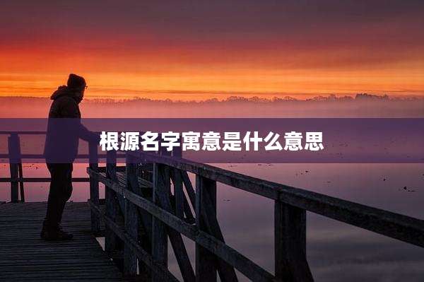 根源名字寓意是什么意思