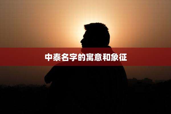 中泰名字的寓意和象征