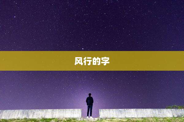 风行的字