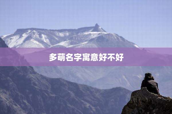 多萌名字寓意好不好