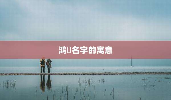 鸿祎名字的寓意