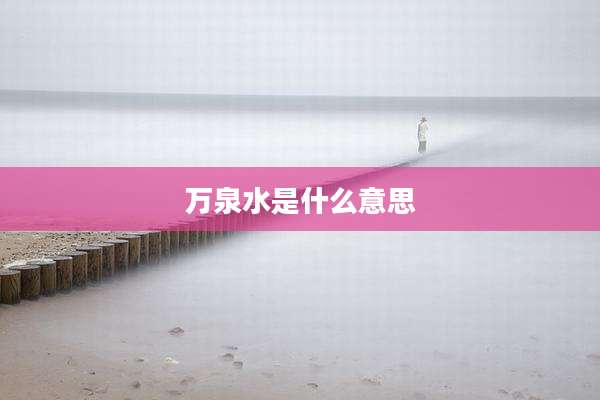 万泉水是什么意思