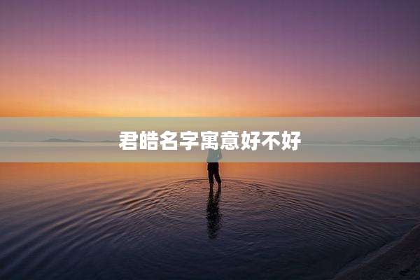 君皓名字寓意好不好