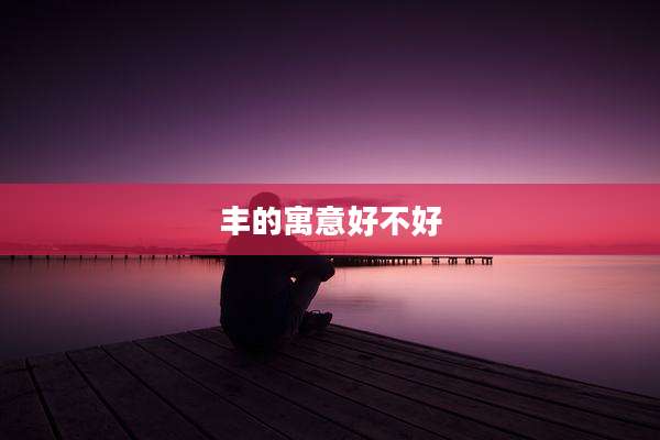 丰的寓意好不好