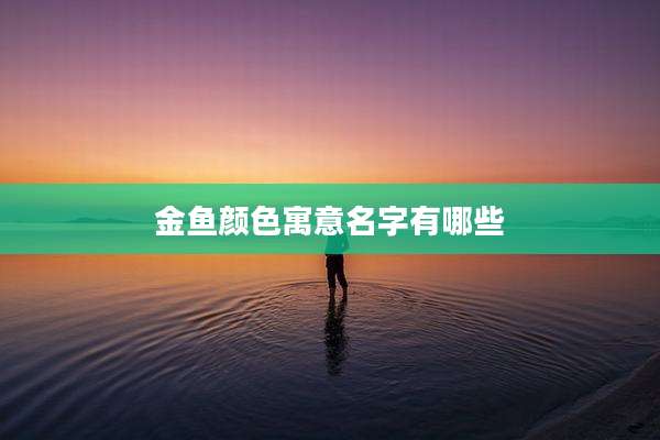 金鱼颜色寓意名字有哪些