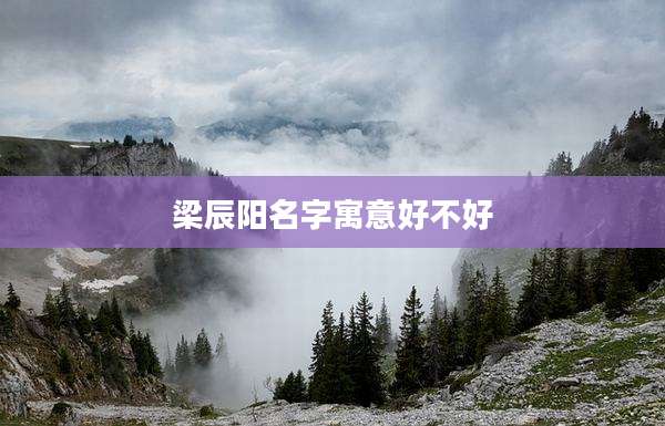 梁辰阳名字寓意好不好