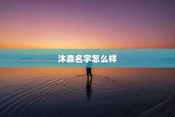 沐森名字怎么样