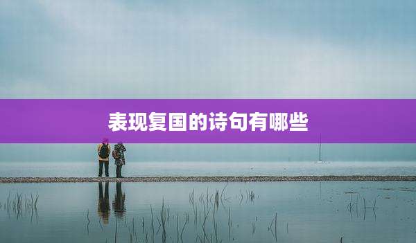 表现复国的诗句有哪些