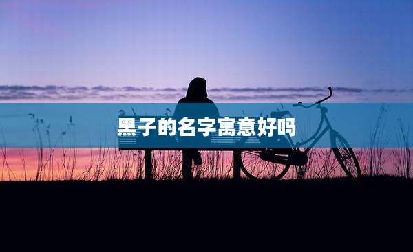 黑子的名字寓意好吗