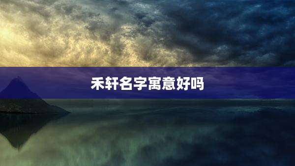 禾轩名字寓意好吗