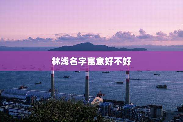 林浅名字寓意好不好