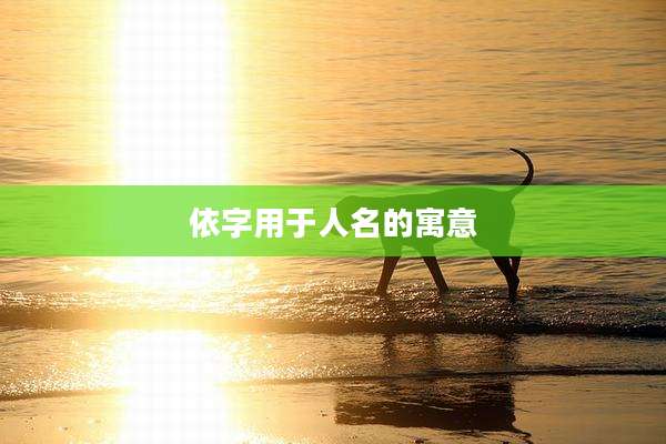 依字用于人名的寓意