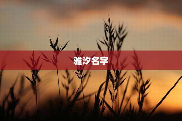 雅汐名字