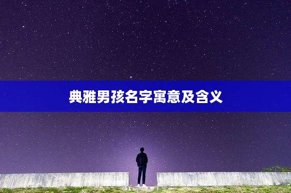 典雅男孩名字寓意及含义