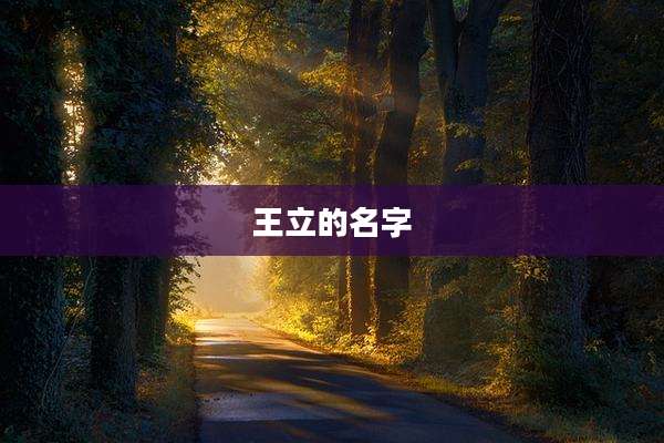王立的名字