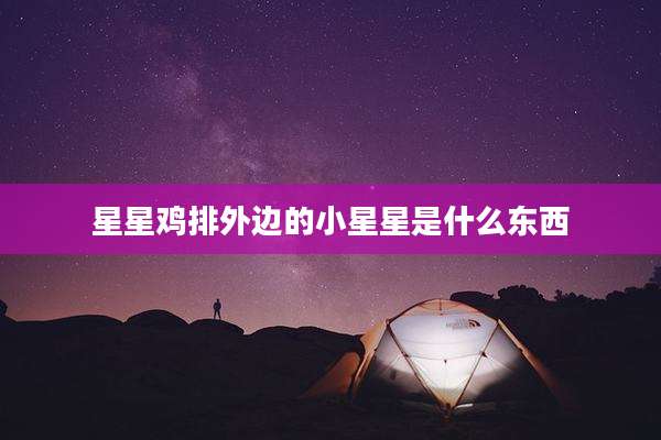 星星鸡排外边的小星星是什么东西