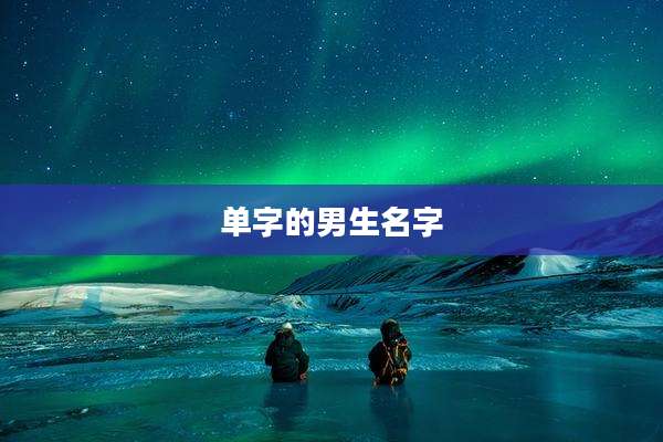 单字的男生名字