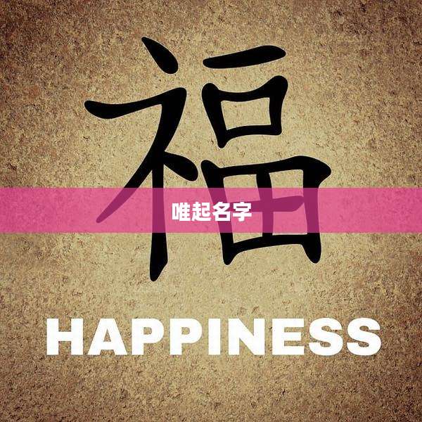 唯起名字