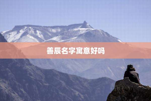 善辰名字寓意好吗
