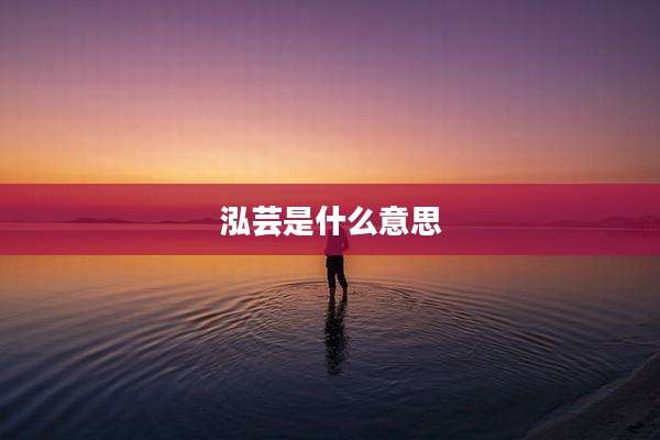 泓芸是什么意思