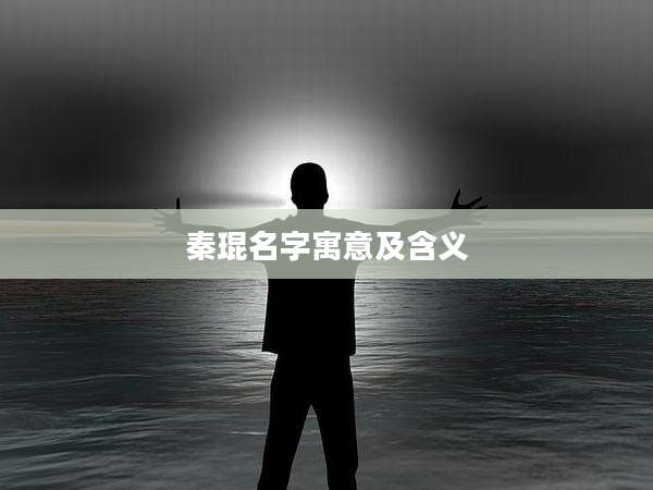 秦琨名字寓意及含义