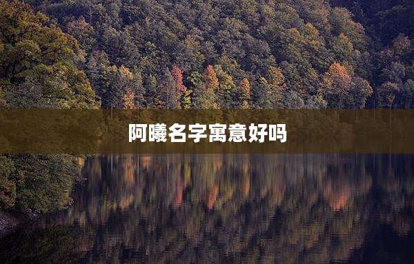 阿曦名字寓意好吗