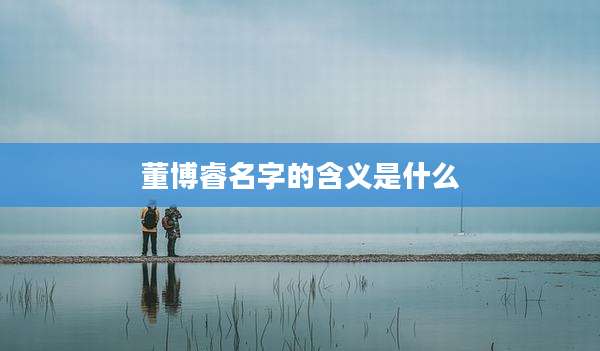 董博睿名字的含义是什么