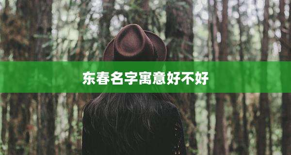 东春名字寓意好不好