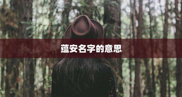 蕴安名字的意思