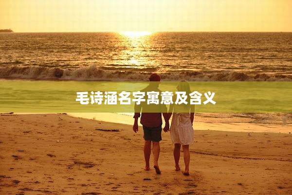 毛诗涵名字寓意及含义