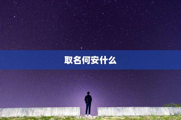 取名何安什么