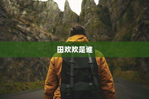 田欢欢是谁