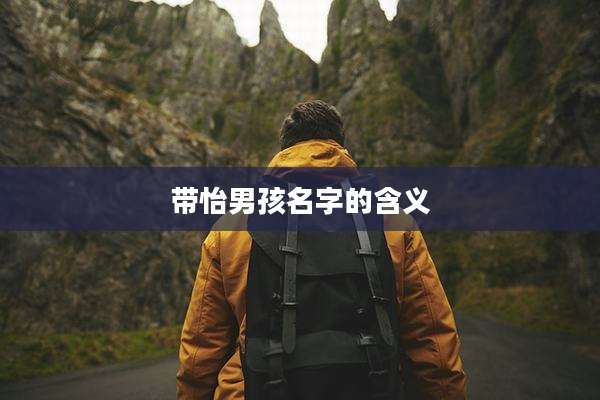 带怡男孩名字的含义
