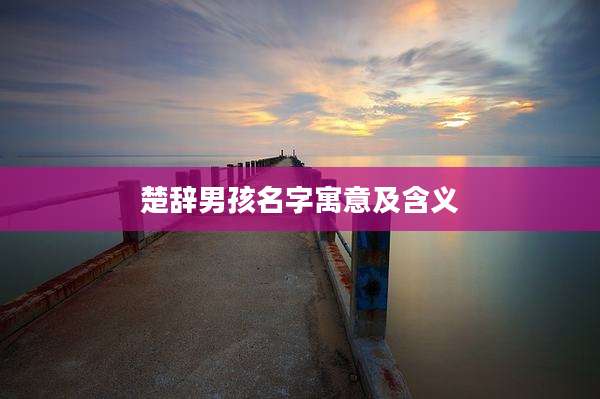 楚辞男孩名字寓意及含义