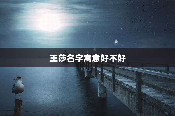 王莎名字寓意好不好