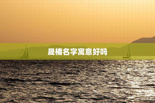 晟楠名字寓意好吗