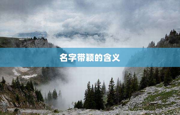 名字带颖的含义