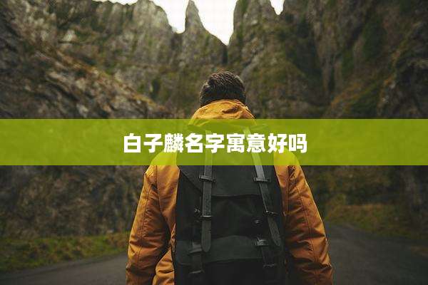 白子麟名字寓意好吗