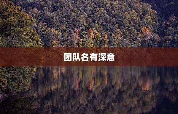 团队名有深意