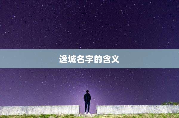 逸城名字的含义
