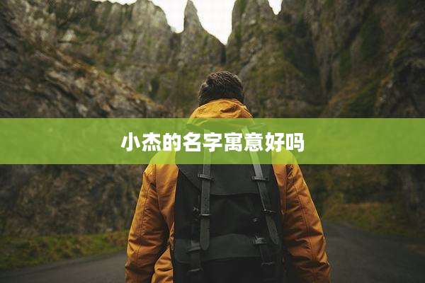 小杰的名字寓意好吗