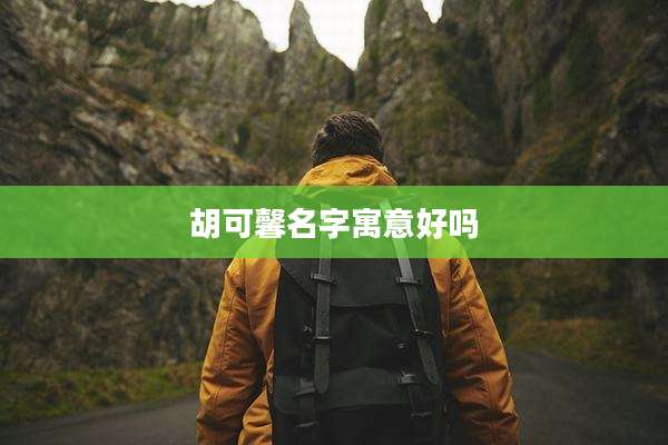 胡可馨名字寓意好吗